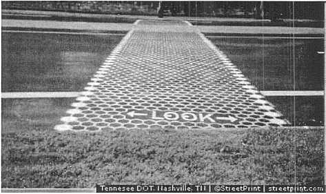Crosswalk Marking Treatments Using StreetPrint DuraTherm Product - Location: Tennessee Department of Transportation, Nashville, Tennessee