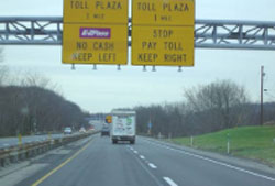 New York tollway sign photos