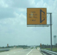 Oklahoma tollway sign photos