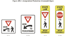 Temporary Stop Sign (R1-1) - In-street Crosswalk Signs