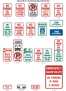 NO PARKING BETWEEN SIGNS Sign R7-12 - Standard Traffic Signs