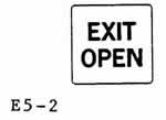 Exit Open Sign E5-2