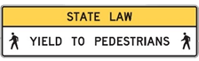 This graphic shows the sign image from Figure 2B-2 of the 2009 MUTCD for the Overhead Pedestrian Crossing (R1-9) sign.