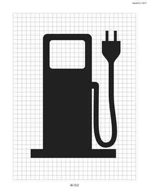 An image of a Alternative Electric Vehicle Charging Symbol superimposed on a grid.