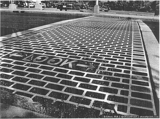 Crosswalk Marking Treatments Using StreetPrint DuraTherm Product - Location: Boston, Massachusetts