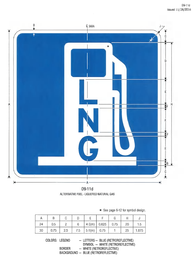 A technical drawing for the D9-11d Alternative Fuel - Liquefied Natural Gas symbol
